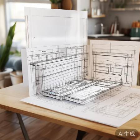 CAD集成灶吊柜设计图解大全