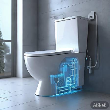 智能马桶线管：电源、水排、控制