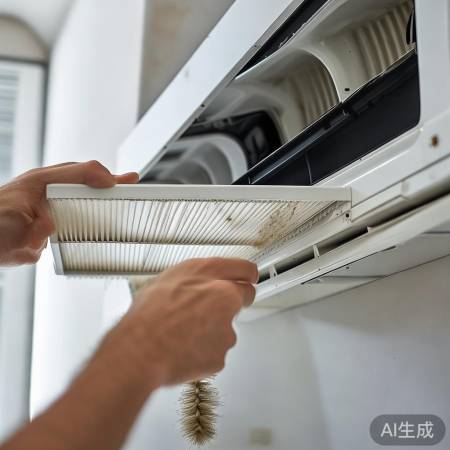 空调过滤网，轻松刷净。