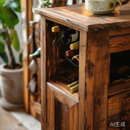 实木酒柜：红酒的理想存放之地