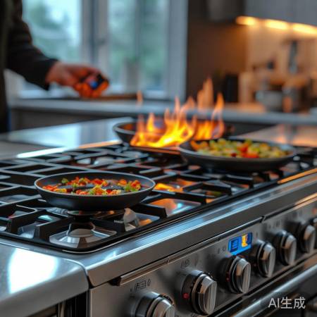 燃气灶自然息火，安全又放心。