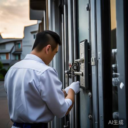 “银川锁王专业换防盗门，095