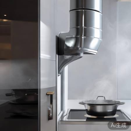 集成灶排烟道预留，油烟顺畅，烹