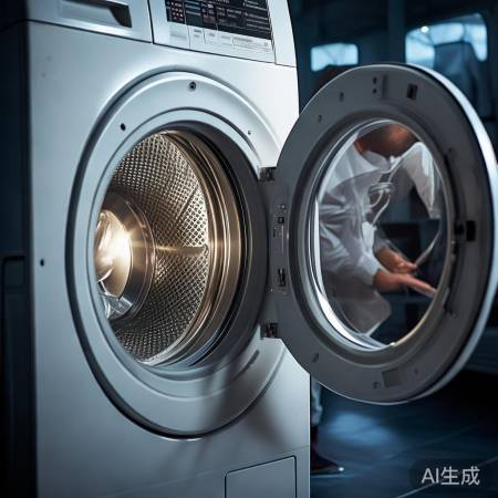 洗衣机刹车灯亮，内部异物需检查