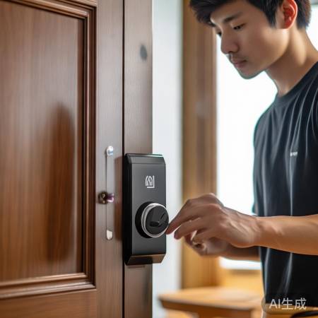 华为指纹锁安装门厚不复杂，掌握