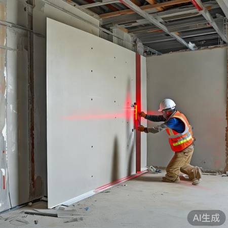 “墙板平行固定，用螺丝刀扳手，