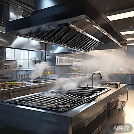 商用油烟机吸力强，风量大，噪音