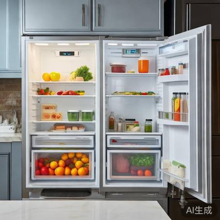 冰箱摆放易腐食物下层，定期清理