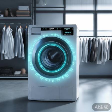 智能平衡洗衣机，自动调节脱水。