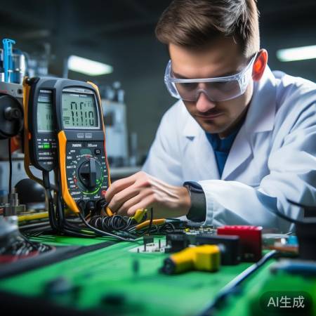 测量电容前，电源断开，手勿触两