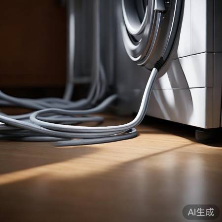 洗衣机电源线：连接电源，勿触尖