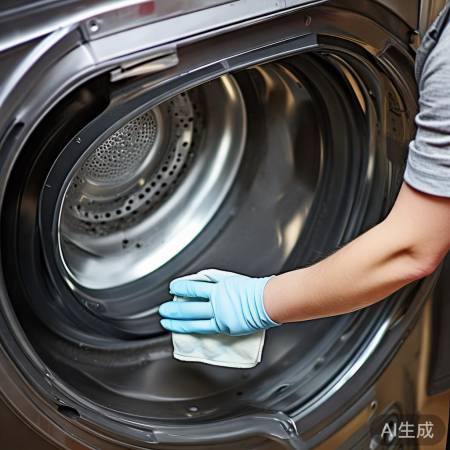 清洁洗衣机滚筒，内外擦拭防污染