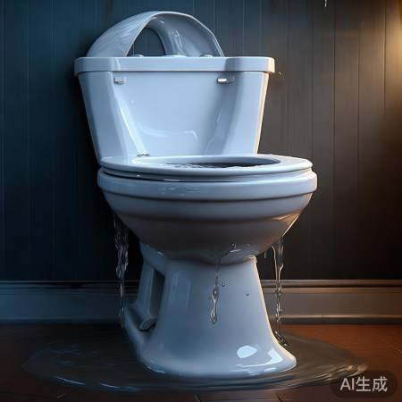 马桶堵塞，冲水不停，管道问题。