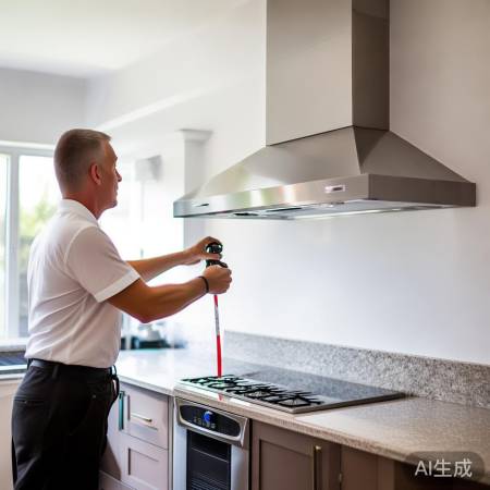 油烟机安装：下方70-80cm