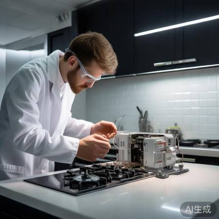 安全拆装燃气灶报警器，先关火冷