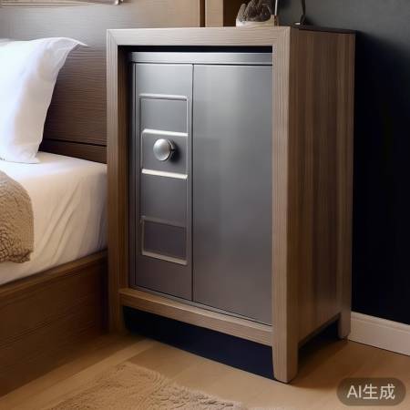 床头柜带保险柜，选隐蔽设计。