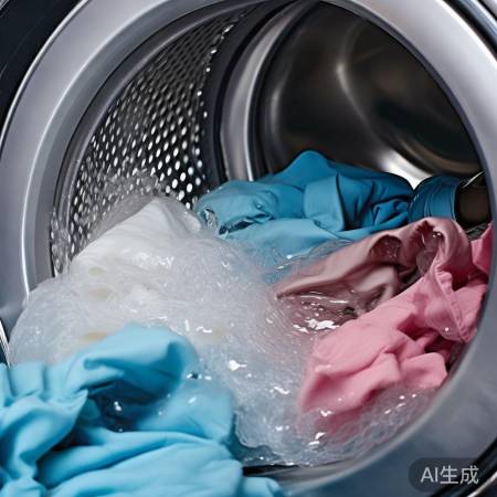 洗完衣物滑滑因泡沫，清水再漂洗