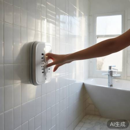 热水器开关宜适中，既方便又防湿