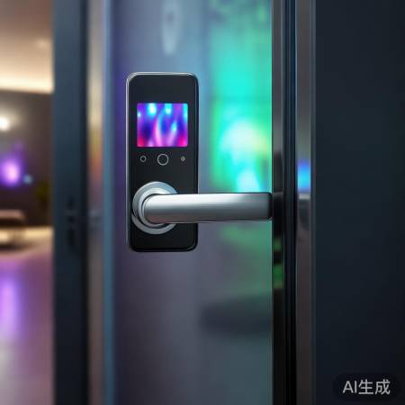 智能门锁已安装，极光指纹锁。
