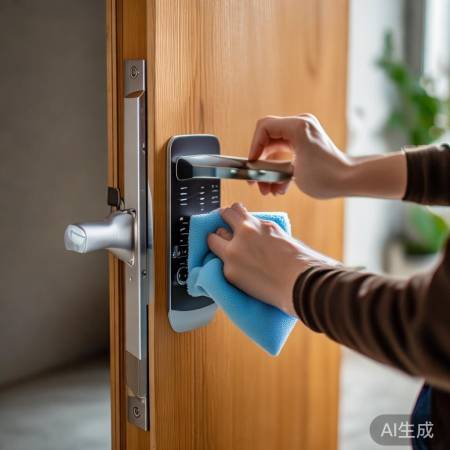 指纹锁清洁，防误识。