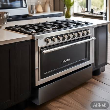 “58B1燃气灶，经典黑银搭配