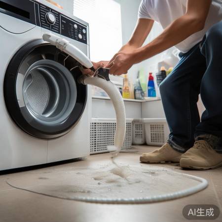 拆排水管：拧螺丝，断接口