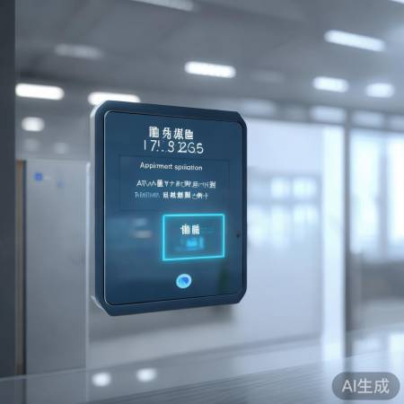 预约消毒，屏幕显时间。