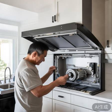 油烟机电机不转，查电源换电机