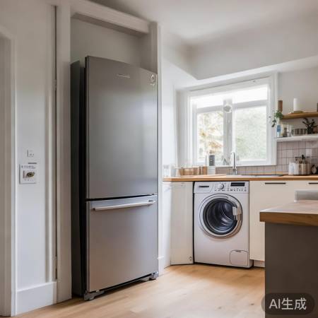 冰箱后面放置洗衣机,空间利用与清洁便利两不误 冰箱后面放置洗衣机,空间利用与清洁便利两不误