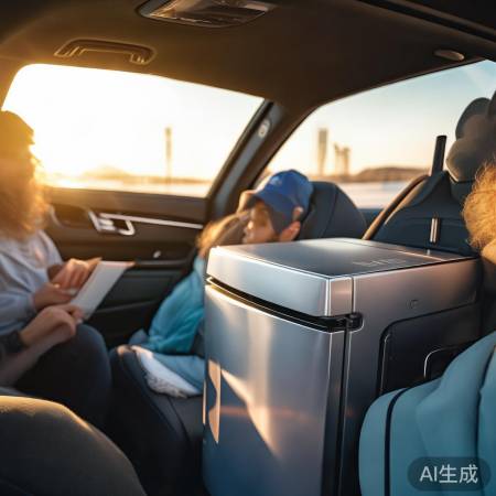“车载冰箱，清凉旅行伴侣！”
