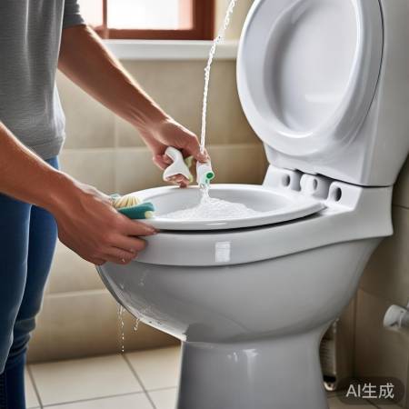 清洁马桶水件喷头，白醋消毒去垢