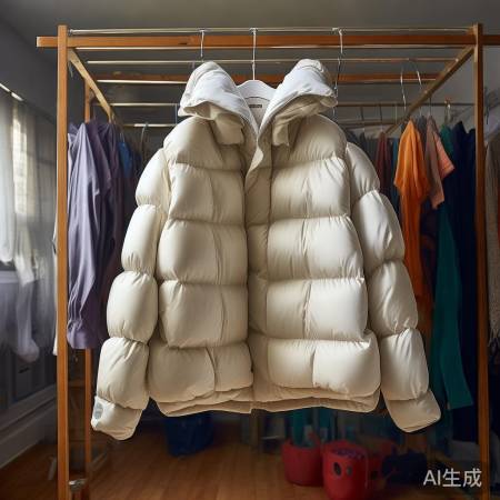 羽绒服晾晒技巧，保暖不变形。