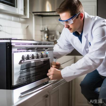 找到油烟机螺丝孔，拧紧螺丝拆卸