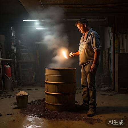 废油点燃隐患多，环保安全需重视