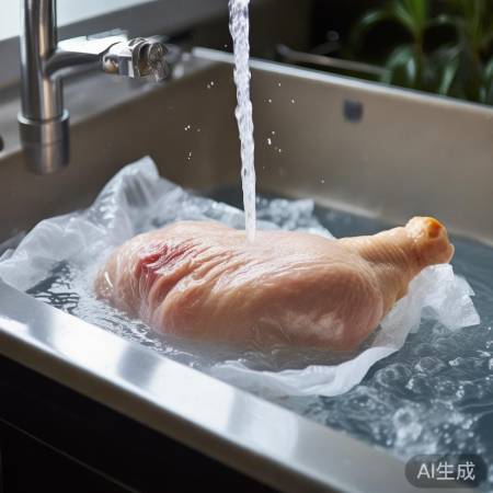 冷水流动速解冻，保持食物原形