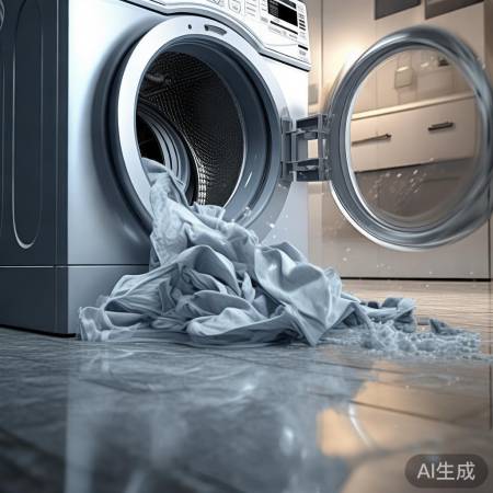 洗衣机不平衡导致脱水时移动