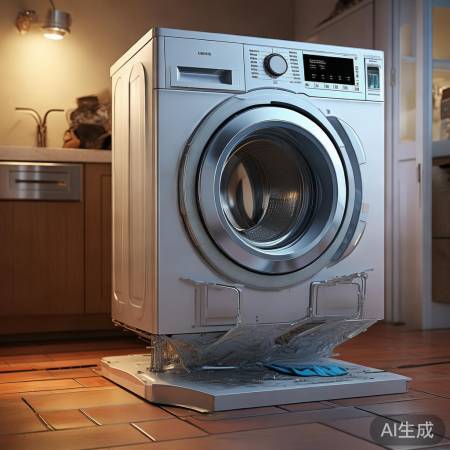 洗衣机减震系统故障，脱水时跳舞