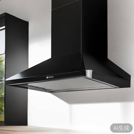现代感AEG抽油烟机，黑银搭配