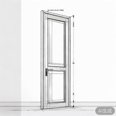 绘制门板轮廓，材质线条精准对接