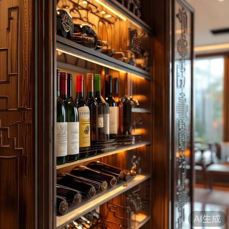 屏风红酒柜设计效果图鉴赏