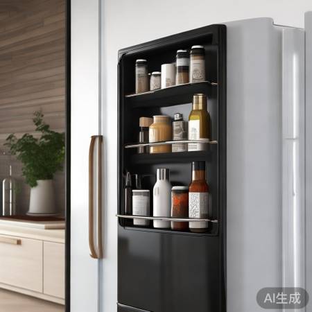 冰箱侧边磁吸置物架：打造高效厨房收纳新选择