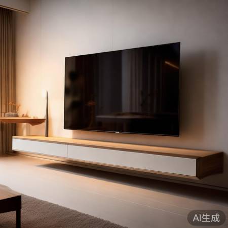 现代家居新宠：悬空电视柜红酒柜效果图赏析