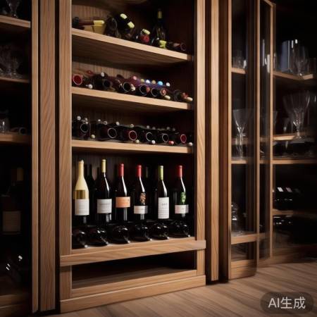 酒柜挂红酒杯架尺寸图纸，打造个性化酒柜布局