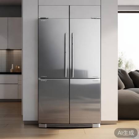 双开门冰箱摆客厅，空间利用新潮流