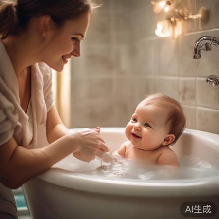 宝宝洗澡,注意水温时长