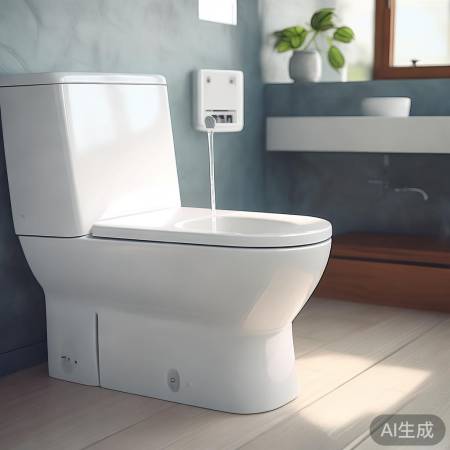 测试马桶冲水,安装成功!