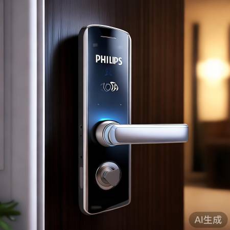 飞利浦智能锁，指纹识别，安全可