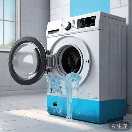洗衣机进水阀或水位传感器故障