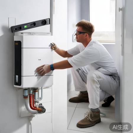 安装热水器,标记固定检查