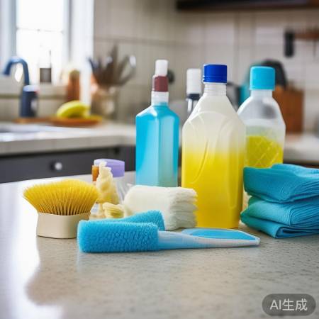 准备工具：刷、洗洁精、白醋